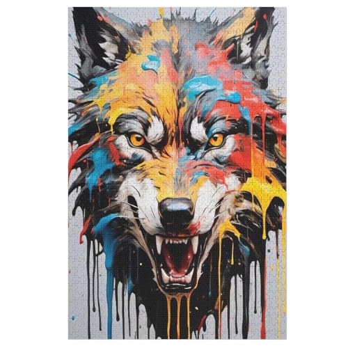 Wolf-Puzzlespiel Aus Holz, 1000 Puzzleteile, Kreatives Puzzle Für Teenager Und Erwachsene, Kreatives Spielzeug, Puzzles, 78×53cm Wolf-Puzzlespiel Aus Holz, 1000 Puzzleteile, Kreatives Puzzle Für Teenager Und Erwachsene, Kreatives Spielzeug, Puzzles, 78×53cm von DCCCY