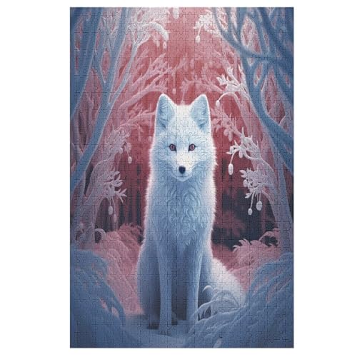 Animal Fuchs-Puzzlespiel Aus Holz, 1000 Puzzleteile, Puzzle Für Teenager Und Erwachsene, Kreatives Spielzeug, Puzzles, （78×53cm） von DCHHHSC