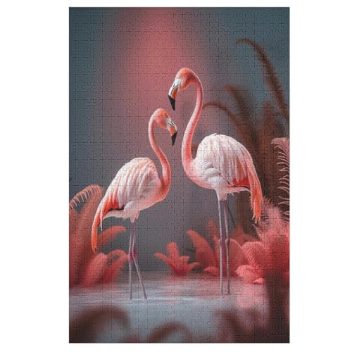 Flamingo Holzpuzzle 1000 Teile Klassische Puzzles Erwachsene Kinder Puzzle DIY Kit Holzspielzeug Einzigartiges Geschenk （78×53cm） von DCHHHSC