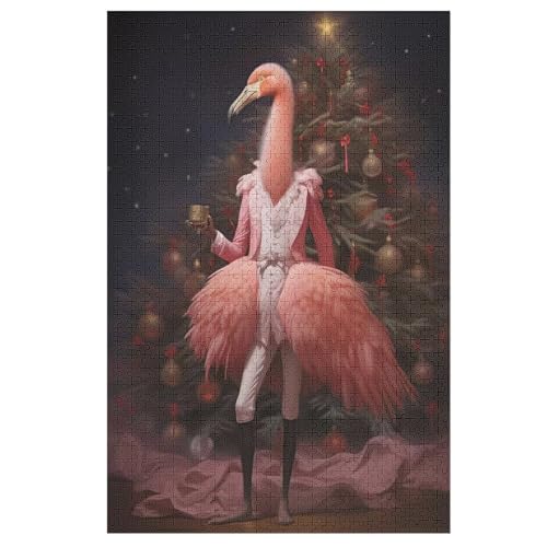 Flamingo Holzpuzzle 1000 Teile Klassische Puzzles Erwachsene Kinder Puzzle DIY Kit Holzspielzeug Einzigartiges Geschenk （78×53cm） von DCHHHSC