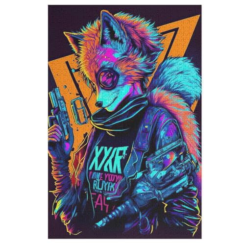 Fuchs Puzzle 1000 Teile, Holzpuzzle Herausforderndes Geschicklichkeitsspiel Für Die Ganze Familie, Kinder Erwachsenenpuzzle Ab 12 Jahren （78×53cm） von DCHHHSC