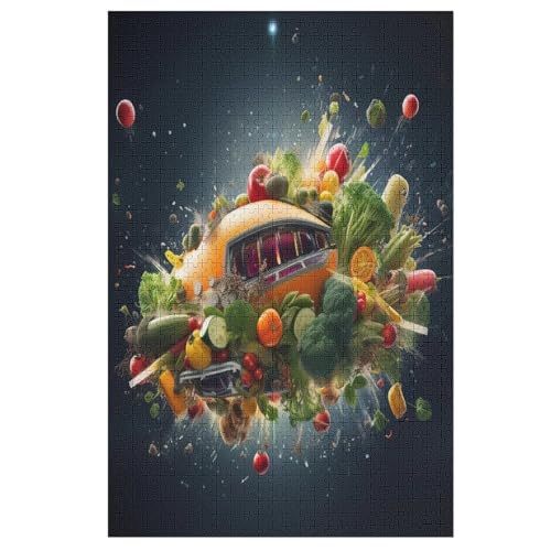 Gemüse -Puzzle, 1000 Teile,Holzpuzzle Für Erwachsene Kinder, Lustiges Spielzeug, Denkspiel, Bildungsspiel, （78×53cm） von DCHHHSC