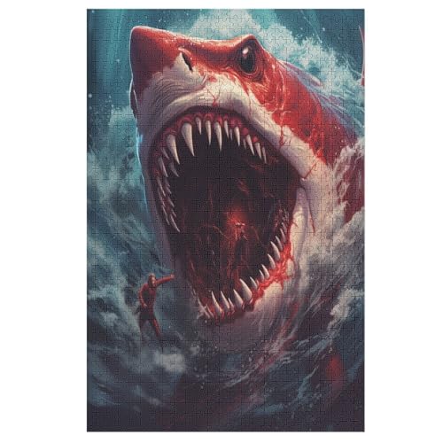 Hai Puzzle 1000 Teile, Holzpuzzle Herausforderndes Geschicklichkeitsspiel Für Die Ganze Familie, Kinder Erwachsenenpuzzle Ab 12 Jahren 1000 PCS Hai Puzzle 1000 Teile, Holzpuzzle Herausforderndes Geschicklichkeitsspiel Für Die Ganze Familie, Kinder Erwachsenenpuzzle Ab 12 Jahren 1000 PCS von DCHHHSC