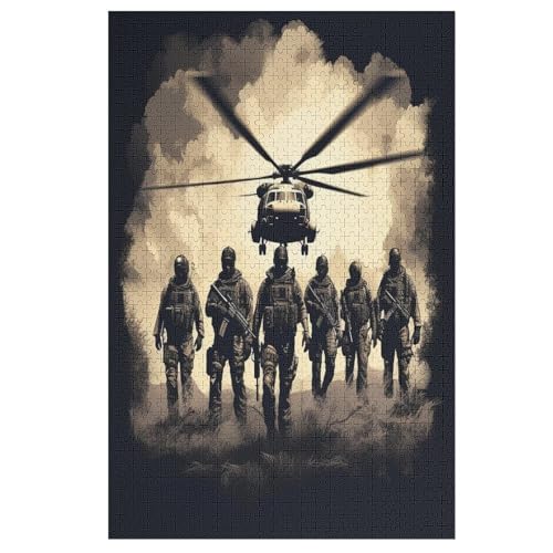 Helikopter Holzpuzzle 1000 Teile Klassische Puzzles Erwachsene Kinder Puzzle DIY Kit Holzspielzeug Einzigartiges Geschenk （78×53cm） von DCHHHSC