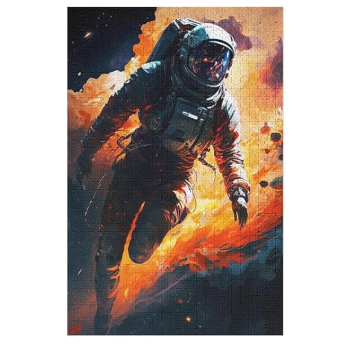 Holzpuzzle Astronaut Puzzle 1000 Teile Erwachsene Klassische Pädagogisches Spielzeug Kinder Lernspiel Herausforderndes Puzzles （78×53cm） von DCHHHSC