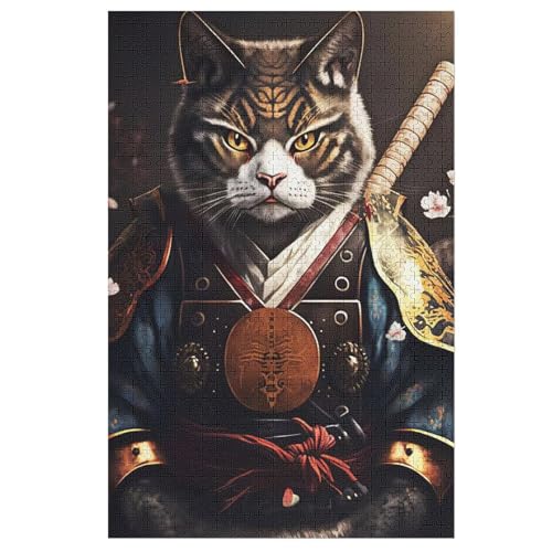 Holzpuzzles 1000 Teile Katze -Puzzle Für Jungen Und Mädchen, Schwierigkeitsgrad, Lernspiele, Familienspielzeug （78×53cm） von DCHHHSC