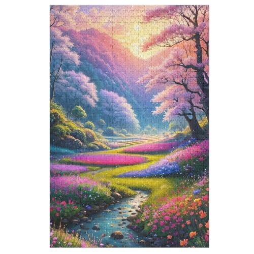 Holzpuzzles 1000 Teile Landschaft -Puzzle Für Jungen Und Mädchen, Schwierigkeitsgrad, Lernspiele, Familienspielzeug （78×53cm） von DCHHHSC