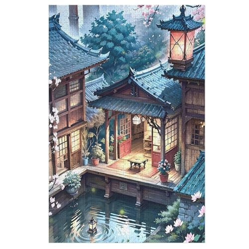 Japan Style Holzpuzzle 1000 Teile Klassische Puzzles Erwachsene Kinder Puzzle DIY Kit Holzspielzeug Einzigartiges Geschenk （78×53cm） von DCHHHSC