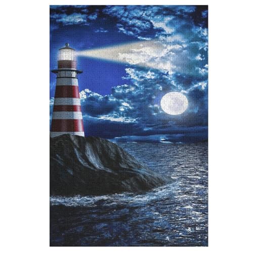 Leuchtfeuer Holzpuzzle 1000 Teile Klassische Puzzles Erwachsene Kinder Puzzle DIY Kit Holzspielzeug Einzigartiges Geschenk （78×53cm） von DCHHHSC