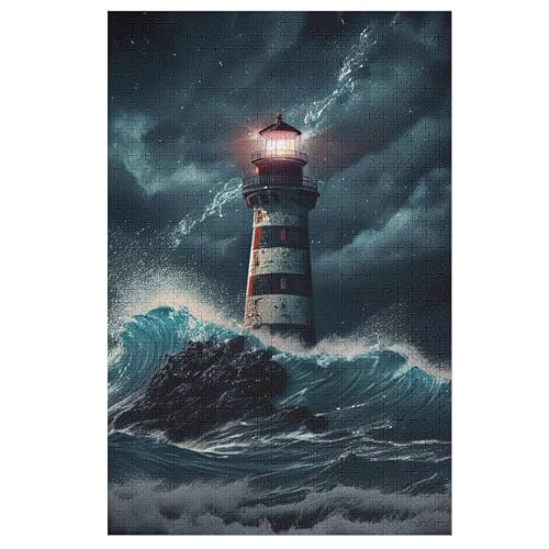 Leuchtfeuer Holzpuzzle 1000 Teile Klassische Puzzles Erwachsene Kinder Puzzle DIY Kit Holzspielzeug Einzigartiges Geschenk （78×53cm） von DCHHHSC