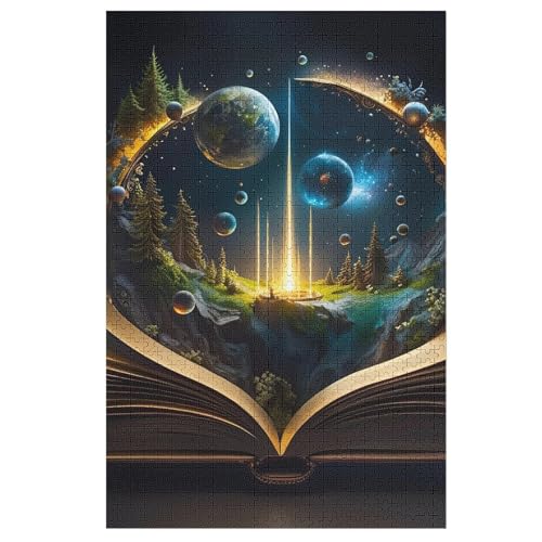 Livre Holzpuzzle 1000 Teile Klassische Puzzles Erwachsene Kinder Puzzle DIY Kit Holzspielzeug Einzigartiges Geschenk （78×53cm） von DCHHHSC