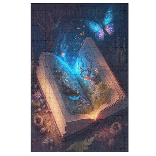 Livre Puzzle 1000 Teile, Holzpuzzle Herausforderndes Geschicklichkeitsspiel Für Die Ganze Familie, Kinder Erwachsenenpuzzle Ab 12 Jahren （78×53cm） von DCHHHSC