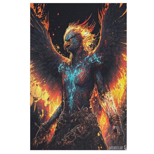 Phönix Warrior Puzzle 1000 Teile, Holzpuzzle Herausforderndes Geschicklichkeitsspiel Für Die Ganze Familie, Kinder Erwachsenenpuzzle Ab 12 Jahren （78×53cm） von DCHHHSC