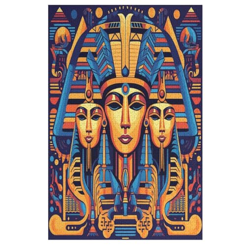 Puzzle 1000 Teile Ägyptische Mythologie Holzpuzzle Für Erwachsene Lernspiel Herausforderungsspielzeug The Puzzles Für Erwachsene Kinder （78×53cm） von DCHHHSC