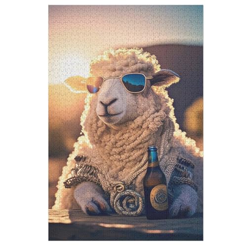 Puzzle Alpaka, 1000 Puzzleteile Für Kinder, Holzpuzzles, Geeignet Für Erwachsene Lernspiel, （78×53cm） von DCHHHSC