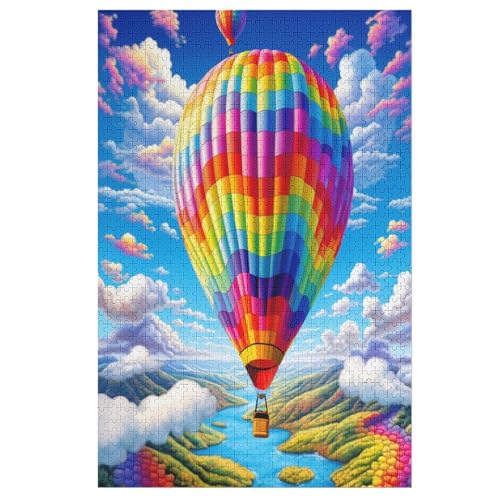 Puzzle Heißluftballon Puzzles, 1000-teiliges Holzpuzzle, Geeignet Für Erwachsene Und Kinder Ab 12 Jahren, Tolles Geschenk 1000 PCS von DCHHHSC