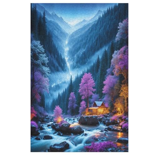 Puzzle Landschaft, 1000 Puzzleteile Für Kinder, Holzpuzzles, Geeignet Für Erwachsene Lernspiel, 1000 PCS von DCHHHSC