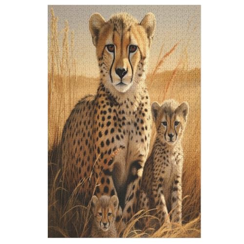 Puzzle Leopard, 1000 Puzzleteile Für Kinder, Holzpuzzles, Geeignet Für Erwachsene Lernspiel, 1000 PCS von DCHHHSC