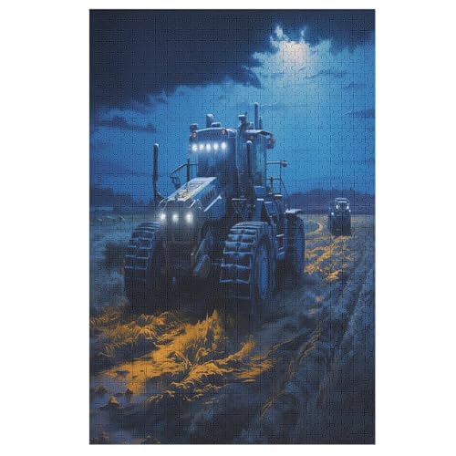 Puzzle Traktor, 1000 Puzzleteile Für Kinder, Holzpuzzles, Geeignet Für Erwachsene Lernspiel, 1000 PCS von DCHHHSC