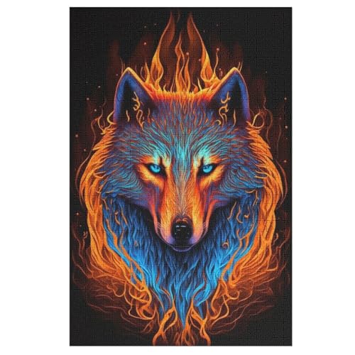 Puzzle Wolf, 1000 Puzzleteile Für Kinder, Holzpuzzles, Geeignet Für Erwachsene Lernspiel, 1000 PCS von DCHHHSC