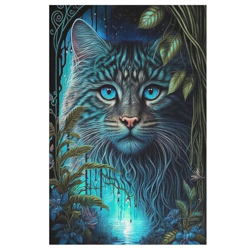 Puzzles Cute Katze, 1000 Teile, Puzzle Aus Holz Für Erwachsene Und Kinder Ab 12 Jahren, Lernspielzeug 1000 PCS von DCHHHSC