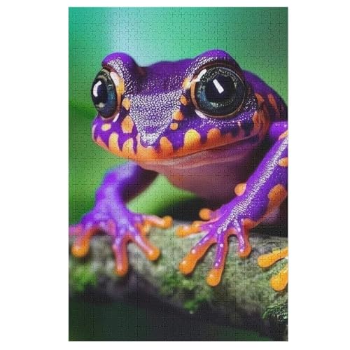 Puzzles Frosch, 1000 Teile, Puzzle Aus Holz Für Erwachsene Und Kinder Ab 12 Jahren, Lernspielzeug （78×53cm） von DCHHHSC