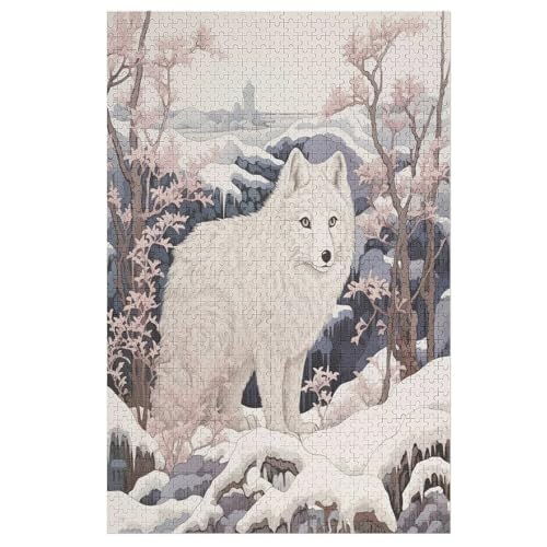 Puzzles Für Erwachsene, 1000 Teile, Animal Fuchs, Kreative Holzpuzzles, Praktisches Spiel, Familiendekoration （78×53cm） von DCHHHSC