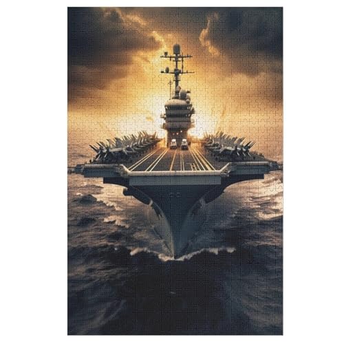 Puzzles Für Erwachsene, 1000 Teile, Flugzeug Träger, Kreative Holzpuzzles, Praktisches Spiel, Familiendekoration 1000 PCS von DCHHHSC