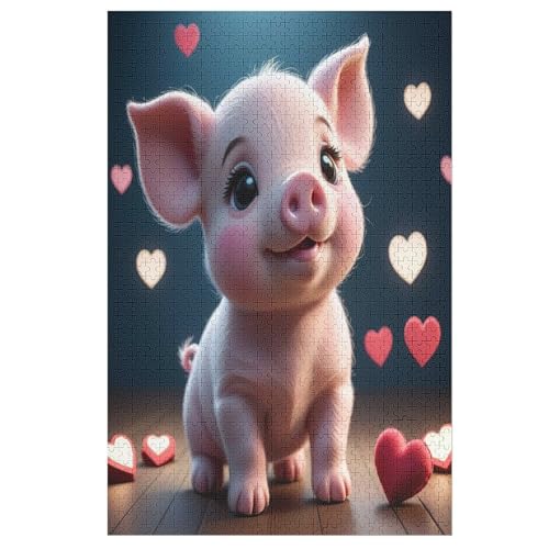 Puzzles Für Erwachsene, 1000 Teile, Süßes Schwein, Kreative Holzpuzzles, Praktisches Spiel, Familiendekoration 1000 PCS Puzzles Für Erwachsene, 1000 Teile, Süßes Schwein, Kreative Holzpuzzles, Praktisches Spiel, Familiendekoration 1000 PCS von DCHHHSC