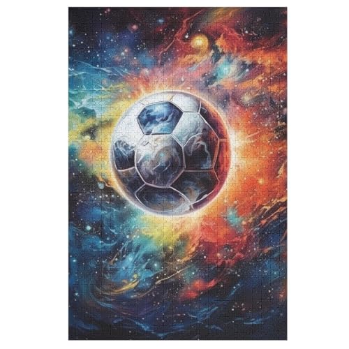 Puzzles Für Erwachsene Fußball,1000-teilige Puzzle Für Kinder Ab 12 Jahren, Holzpuzzles Für Die Heimdekoration, （78×53cm） von DCHHHSC