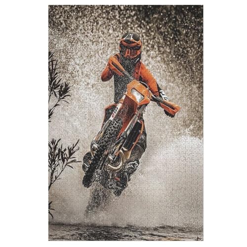 Puzzles Für Erwachsene Motocross,1000-teilige Puzzle Für Kinder Ab 12 Jahren, Holzpuzzles Für Die Heimdekoration, （78×53cm） von DCHHHSC