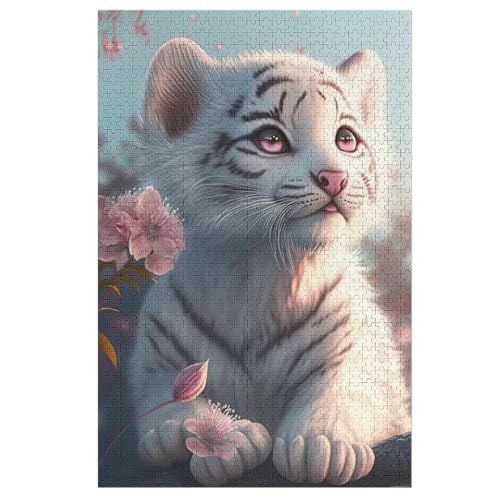 Puzzles Für Erwachsene Tiger,1000-teilige Puzzle Für Kinder Ab 12 Jahren, Holzpuzzles Für Die Heimdekoration, （78×53cm） von DCHHHSC