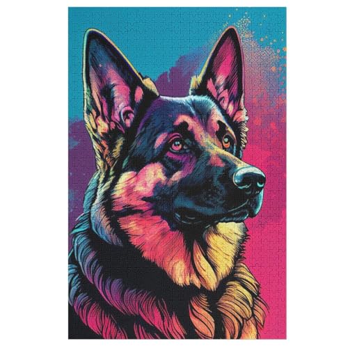 Puzzles Für Erwachsene Und Kinder, Berger allemand -Puzzle, 1000 Teile, Kreative Holzpuzzles, Geschenke （78×53cm） von DCHHHSC