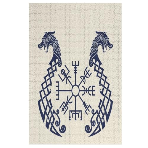 Puzzles Für Erwachsene Wikinger Myth,1000-teilige Puzzle Für Kinder Ab 12 Jahren, Holzpuzzles Für Die Heimdekoration, （78×53cm） von DCHHHSC