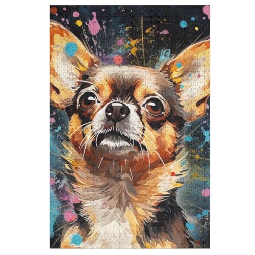 Puzzles Hund, 1000 Teile, Puzzle Aus Holz Für Erwachsene Und Kinder Ab 12 Jahren, Lernspielzeug （78×53cm） von DCHHHSC