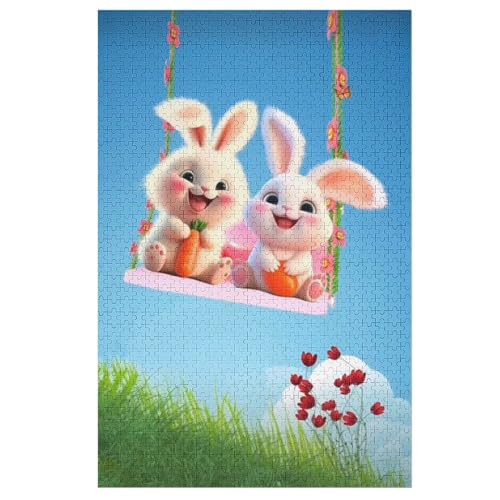 Puzzles Kaninchen, 1000 Teile, Puzzle Aus Holz Für Erwachsene Und Kinder Ab 12 Jahren, Lernspielzeug 1000 PCS Puzzles Kaninchen, 1000 Teile, Puzzle Aus Holz Für Erwachsene Und Kinder Ab 12 Jahren, Lernspielzeug 1000 PCS von DCHHHSC