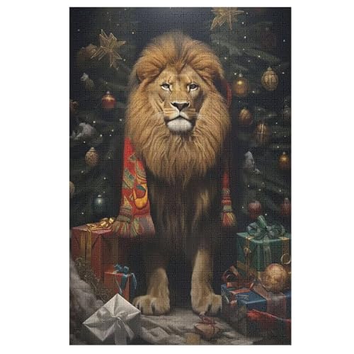 Puzzles Löwe, 1000 Teile, Puzzle Aus Holz Für Erwachsene Und Kinder Ab 12 Jahren, Lernspielzeug （78×53cm） von DCHHHSC