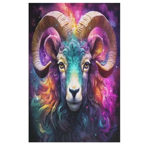 Puzzles Ziege, 1000 Teile, Puzzle Aus Holz Für Erwachsene Und Kinder Ab 12 Jahren, Lernspielzeug 1000 PCS Puzzles Ziege, 1000 Teile, Puzzle Aus Holz Für Erwachsene Und Kinder Ab 12 Jahren, Lernspielzeug 1000 PCS von DCHHHSC