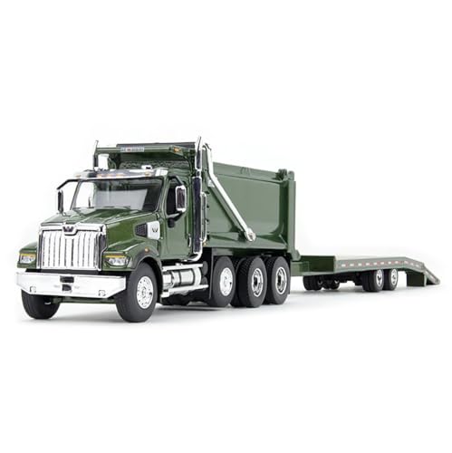 1/64 Green Western Star 49X mit Ochsenkörpern Dump & Biberschwanz Anhänger 60-1883 von DCP