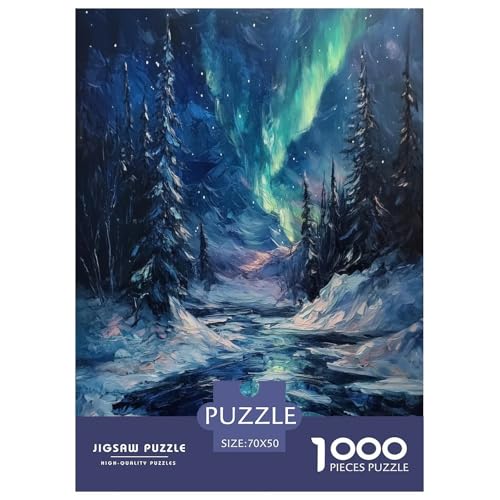 Nordlichter Puzzle 1000 Teile Schwer Puzzle Spielzeug Pädagogisches Spiel Impossible Herausforderung Spielzeug Für Erwachsene Und Kinder Ab 14 Jahren 70x50cm/1000pcs von DCQWWGCLL