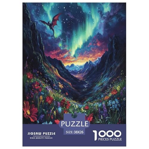 Nordlichter Puzzle 1000-teilige Schwer Puzzle Spielzeug Lernspiel Impossible Herausforderung Spielzeug Für Erwachsene Und Kinder Ab 14 Jahren 38x26cm/1000pcs von DCQWWGCLL