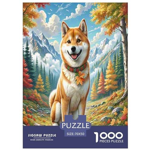 Shiba Inu Puzzles 1000 Teile Schwer Puzzle Spielzeug Pädagogisches Spiel Impossible Herausforderung Spielzeug Für Erwachsene Und Kinder in Bewährter 70x50cm/1000pcs von DCQWWGCLL