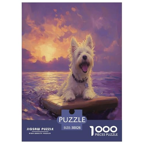 West Highland Weißer Terrier Puzzle 1000-teilige Schwer Puzzle Spielzeug Pädagogisches Spiel Impossible Herausforderungsspielzeug Für Erwachsene Und Kinder in Bewährter 38x26cm/1000pcs West Highland Weißer Terrier Puzzle 1000-teilige Schwer Puzzle Spielzeug Pädagogisches Spiel Impossible Herausforderungsspielzeug Für Erwachsene Und Kinder in Bewährter 38x26cm/1000pcs von DCQWWGCLL