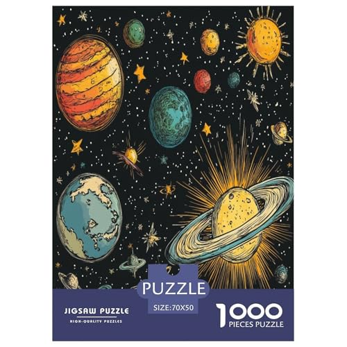 kosmische Planeten Puzzle 1000-teilige Schwer Puzzle Spielzeug Lernspiel Impossible Herausforderungsspielzeug Für Erwachsene Und Kinder Ab 14 Jahren 70x50cm/1000pcs von DCQWWGCLL
