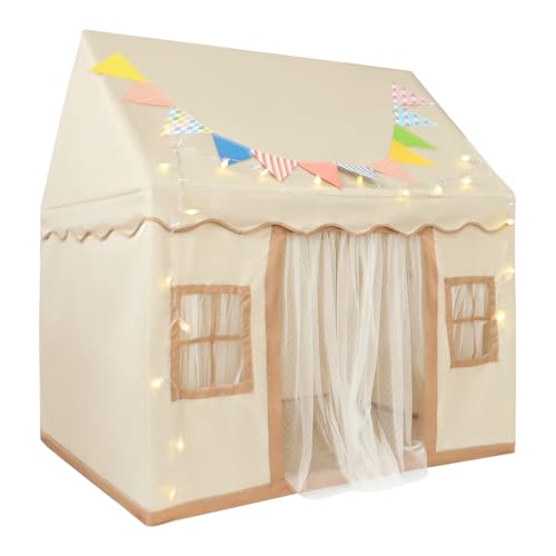 Kinderzelt mit gepolsterter Matte, Lichtern und Dekoration, Kinder Spielhaus Indoor | Spielzelt Prinzessin, Kinder Spielzelt, Kinderzimmer Dekor- Lesezelt &Spielzimmer, 120x100x130cm Kinderzelt mit gepolsterter Matte, Lichtern und Dekoration, Kinder Spielhaus Indoor | Spielzelt Prinzessin, Kinder Spielzelt, Kinderzimmer Dekor- Lesezelt &Spielzimmer, 120x100x130cm von DCSYOG