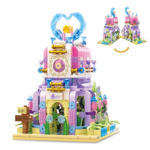 DCjmnn Bauspielzeug für Mädchen, 675pcs Garten Villa Haus Bauklötze Set für Mädchen Jungen 6-12 Jahre, Mädchen Traum Prinzessin Schloss Gebäude Spielzeug von DCjmnn