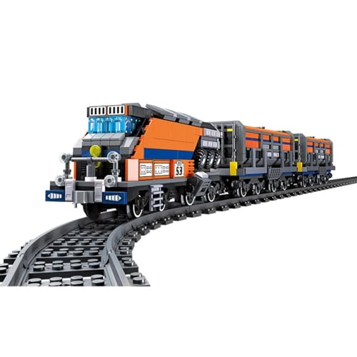 DCjmnn Technik Güterzug Bausatz Eisenbahn Baustein Zug,Mit Schienenlieferung Klemmbausteine Bausatz,Geschenk Bauklötze für Jungen und Mädchen im Alter von 12–16 Jahren DCjmnn Technik Güterzug Bausatz Eisenbahn Baustein Zug,Mit Schienenlieferung Klemmbausteine Bausatz,Geschenk Bauklötze für Jungen und Mädchen im Alter von 12–16 Jahren von DCjmnn