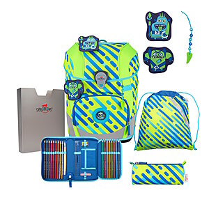 DerDieDas ErgoFlex Tiny NEON Monster Schulranzenset von DDD