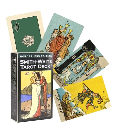 DDFF Tarotkarten Set für Anfänger & Fortgeschrittene – 78 Rider-Waite Karten inkl, Für Weissagung, Meditation, Selbsterkenntnis, Esoterik & als Geschenkidee von DDFF