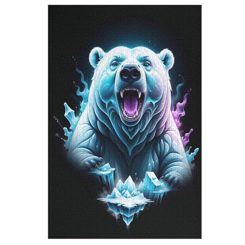 1000 Teile Puzzle Für Jugendliche,Animal Bär Puzzles,Erwachsenenpuzzle,Holzpuzzles,Dekompressionsspiel,Spielzeugpuzzles （78×53cm） von DDFRTYY